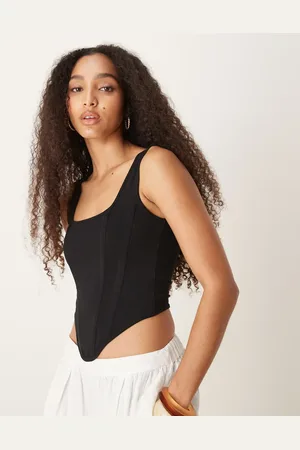 ASOS Top tipo corsé con escote cuadrado en de