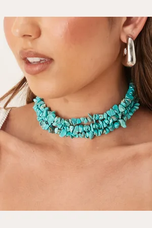 ASOS Collar de varias hileras corto de fragmentos de piedras sintéticas de