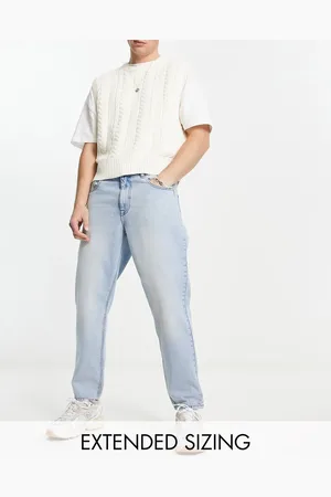 ASOS Vaqueros azules rígidos clásicos con lavado claro de estilo años 90 de