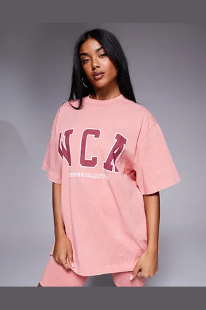 ASOS Camiseta roja y color con logo de estilo universitario Icon de Weekend Collective (parte de un conjunto)-Naranja