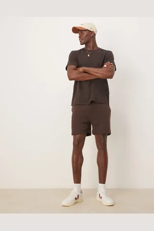 ASOS Pantalones cortos marrón oscuro básicos de corte slim de