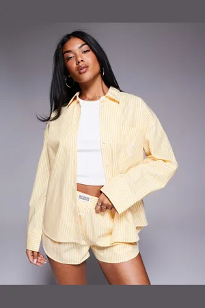 ASOS Camisa a de Weekend Collective (parte de un conjunto)-Amarillo