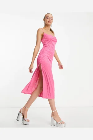 Miss Selfridge Vestido lencero midi de tirantes de