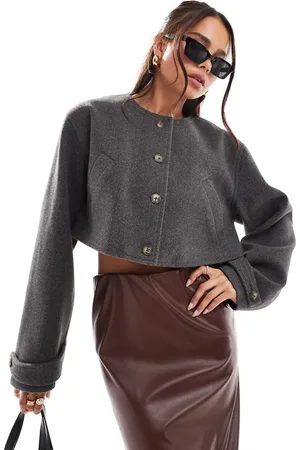 ASOS Chaqueta corta sin solapas de