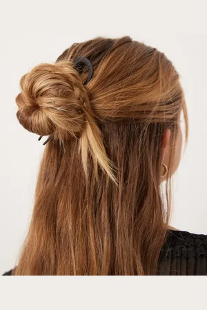 DesignB London Horquilla para el cabello negra con diseño francés de