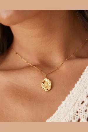 ASOS Collar con diseño de cadena de esferas y colgante plano efecto fundido de acero inoxidable resistente al agua de