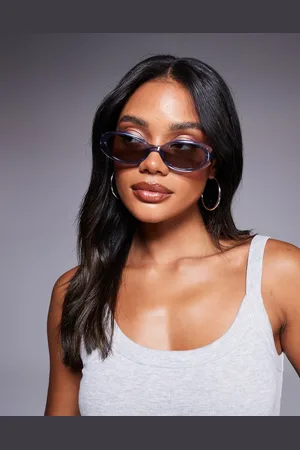 Quay Australia Gafas de sol azules ovaladas Felt Cute de Quay
