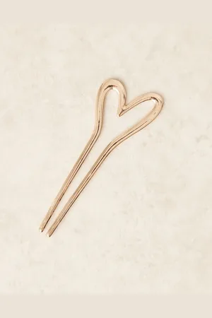 ASOS Horquilla francesa dorada con detalle de corazón de