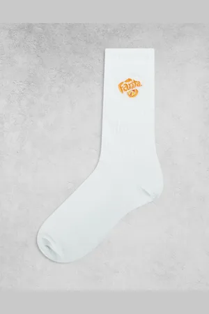 ASOS Calcetines blancos con logo bordado de Fanta de