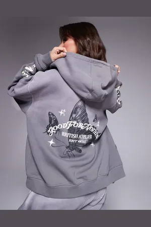 Good For Nothing Sudadera corta con capucha y detalle de motivo en la espalda de (parte de un conjunto)