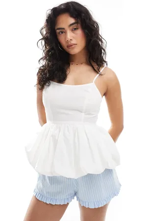 Miss Selfridge Top corsetero con diseño abullonado de