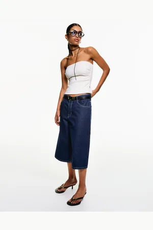 Bershka Bermuda Jort Denim Baggy Mujer 32