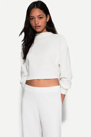 Bershka Jersey Cuello Perkins Rib Soft Touch Mujer S