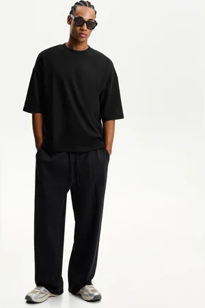 Bershka Pantalón Wide Leg Hombre S
