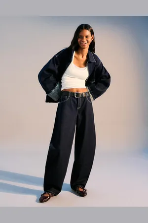 Bershka Jeans Baggy Barrel Mujer 38
