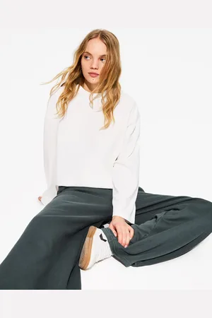 Bershka Camiseta Algodón Manga Larga Mujer Xl
