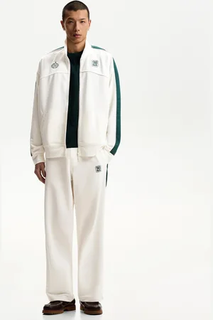 Bershka Pantalón Técnico Bordado Hombre L