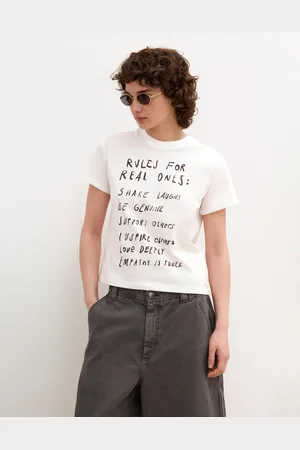 Bershka Camiseta Manga Corta Print Mujer L