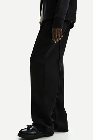 Bershka Pantalón Wide Leg Felpa Hombre S