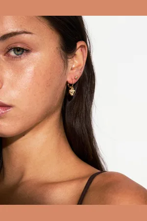 Bershka Pack 12 Pendientes Efecto Nacar Mujer