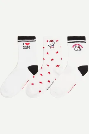Bershka Pack 3 Calcetines Hello Kitty Mujer