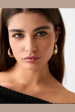Bershka Pack 3 Pendientes Aros Gruesos Mujer