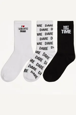Bershka Pack 3 Calcetines Print Mujer