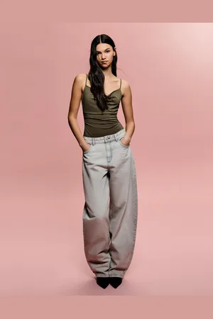 Bershka Body Tirantes Drapeado Mujer M