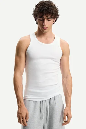 Bershka Camiseta Tirantes Rib Hombre Xs