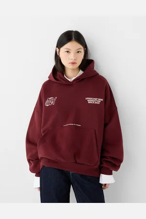 Bershka Sudadera Capucha Print Mujer 10-12