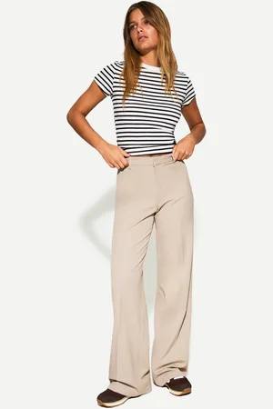 Bershka Pantalón Wide Leg Tailoring Mujer 38