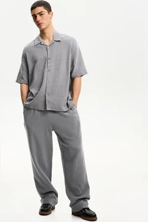 Bershka Pantalón Wide Leg Hombre S