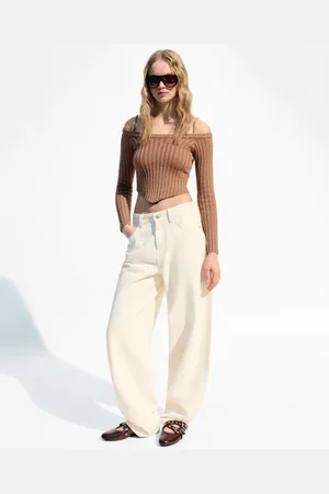 Bershka Jersey Bardot Canalé Mujer S