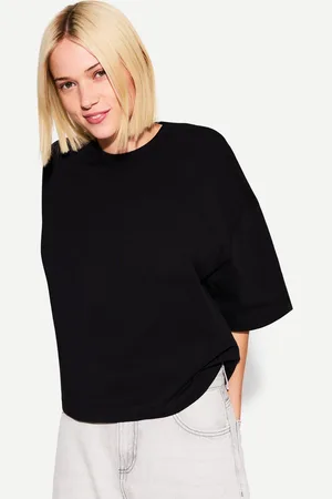 Bershka Camiseta Manga Corta Boxy Heavy Cotton Mujer S
