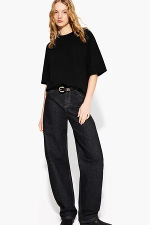 Bershka Camiseta Manga Corta Oversize Heavy Cotton Mujer Xs