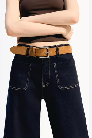 Bershka Cinturón Efecto Ante Mujer 75