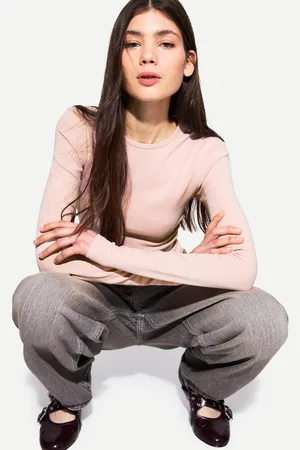 Bershka Camiseta Manga Larga Mujer Xs
