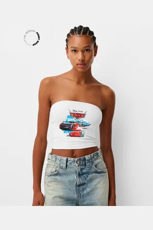 Bershka Top Cars Bandeau Mujer M