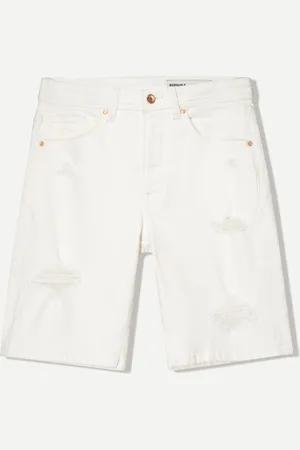 Bershka Bermuda Denim Rotos Hombre 44