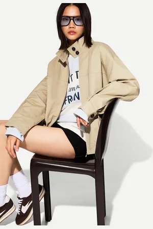 Bershka Cazadora Trucker Cuello Alto Mujer Xs