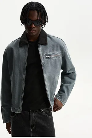 Bershka Cazadora Cuello Contraste Hombre M