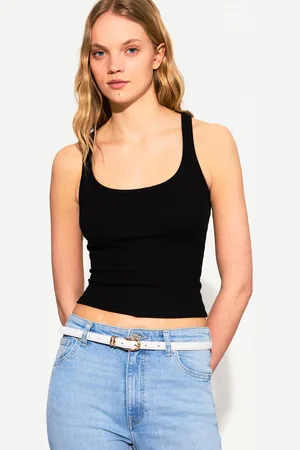Bershka Cinturón Fino Grabado Animal Mujer 95
