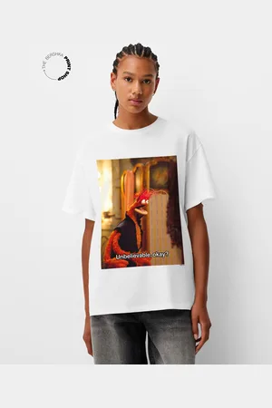 Bershka Camiseta Muppets Manga Corta Oversize Mujer Xs