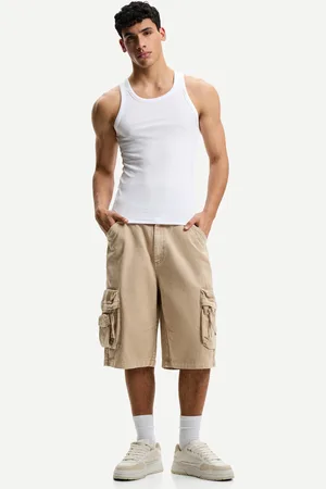 Bershka Bermuda Baggy Cargo Hombre 44