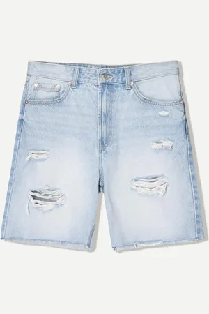 Bershka Bermuda Denim Rotos Hombre 36