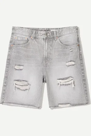 Bershka Bermuda Denim Rotos Hombre 32