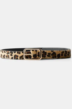 Bershka Cinturón Hebilla Animal Print Mujer 75