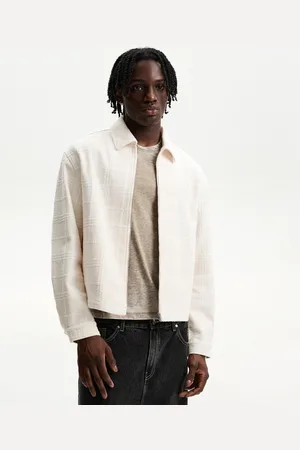 Bershka Sobrecamisa Rústica Cremallera Hombre L