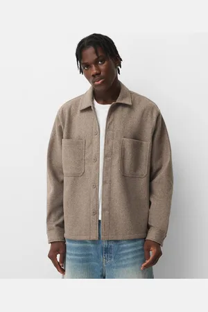 Bershka Sobrecamisa Franela Hombre S