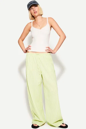 Bershka Pantalón Wide Leg Mujer S